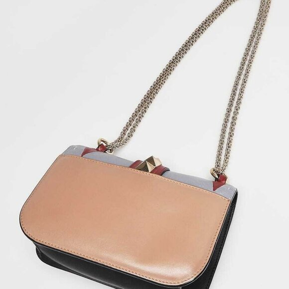 Valentino Multicolor Leather Rockstud Glam Lock Small Flap Bag - Picture 2 of 11